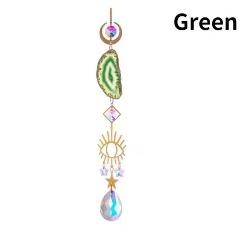Sun Moon Crystal Suncatcher Rainbow Prism Hanging Window Decor For Home Garden 2