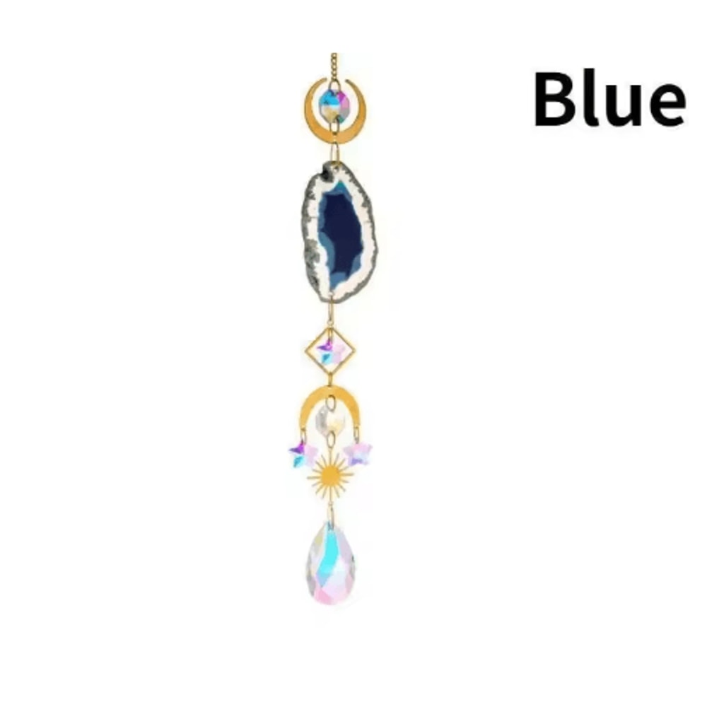 Sun Moon Crystal Suncatcher Rainbow Prism Hanging Window Decor For Home Garden 3