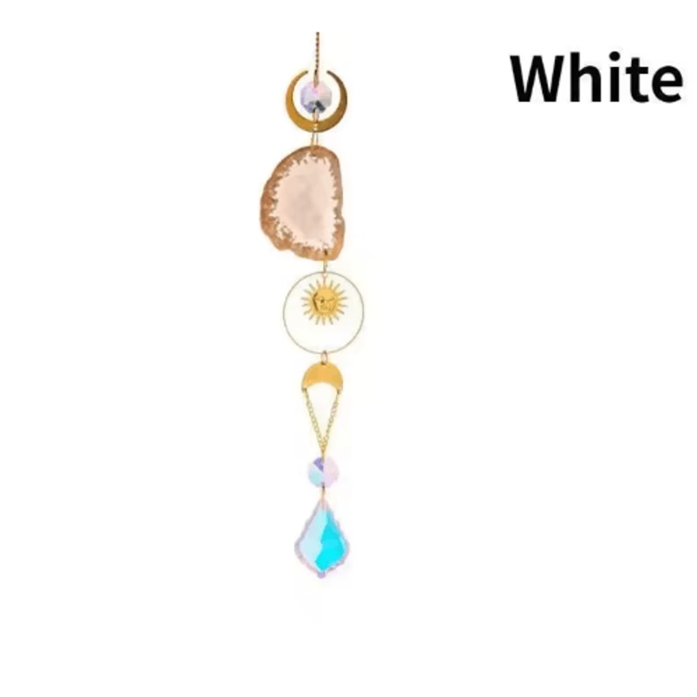 Sun Moon Crystal Suncatcher Rainbow Prism Hanging Window Decor For Home Garden 4