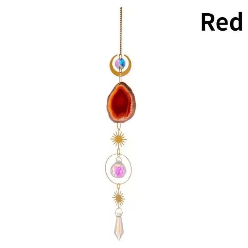 Sun Moon Crystal Suncatcher Rainbow Prism Hanging Window Decor For Home Garden 5