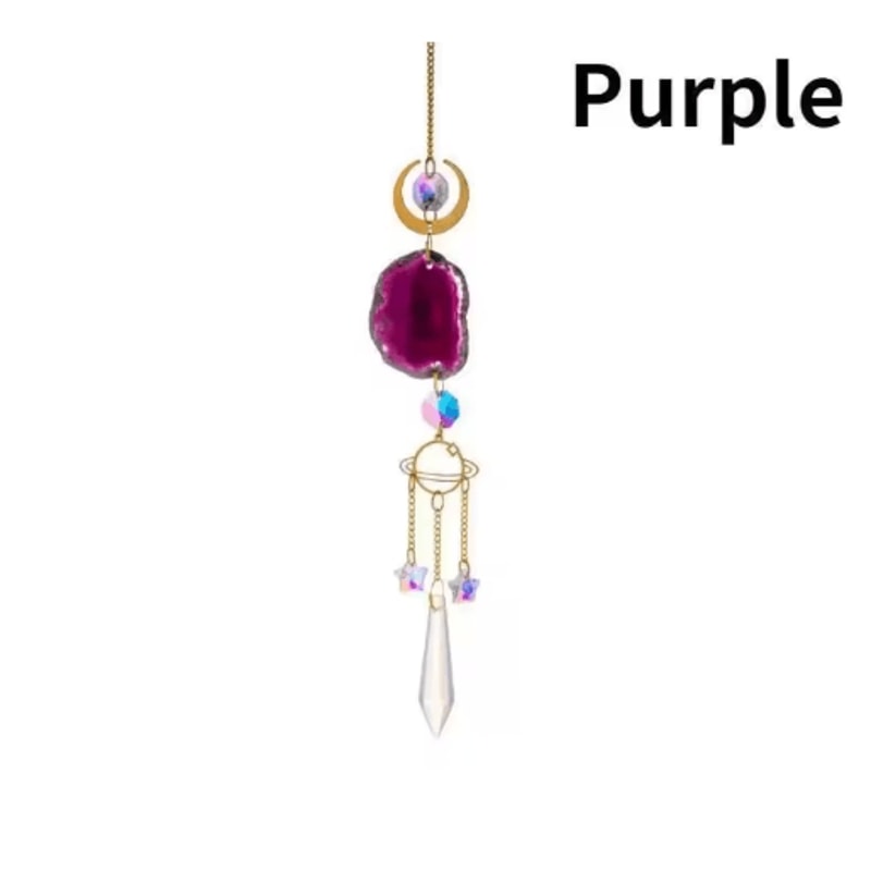 Sun Moon Crystal Suncatcher Rainbow Prism Hanging Window Decor For Home Garden 6
