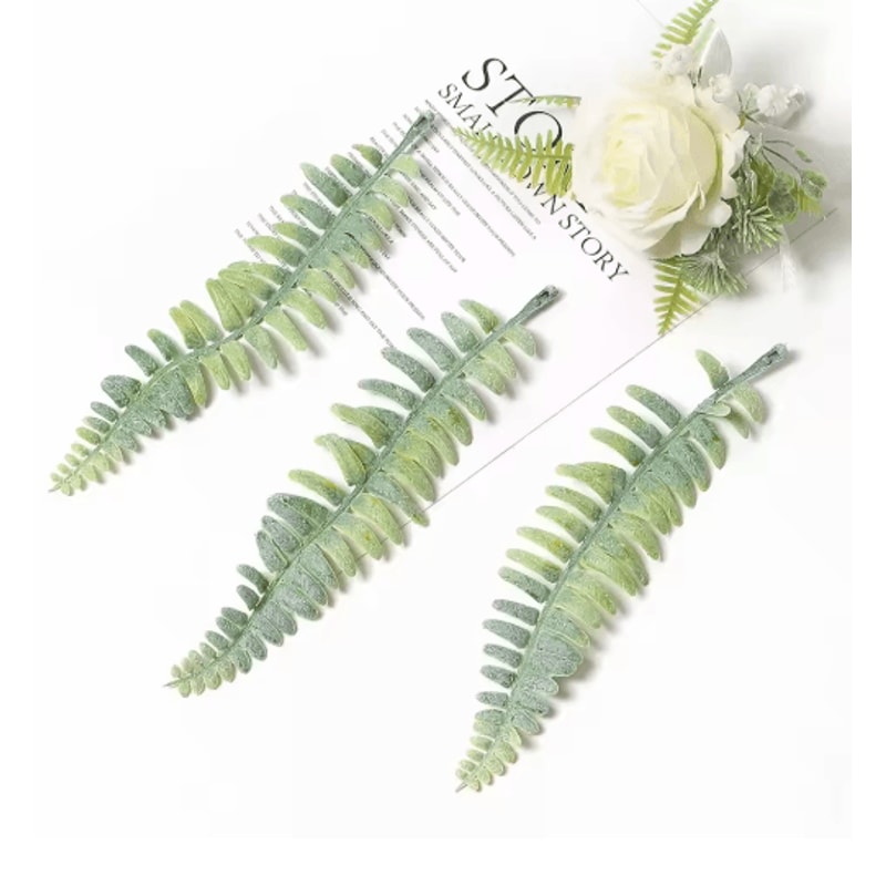 10PCS Artificial Green Leaves DIY Decorative Foliage For Weddings Crafts Home Decor 10