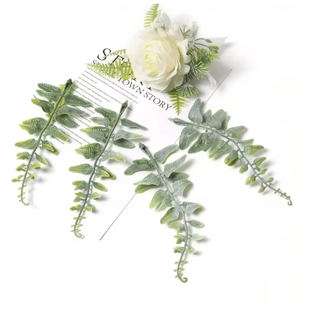 10PCS Artificial Green Leaves DIY Decorative Foliage For Weddings Crafts Home Decor 11