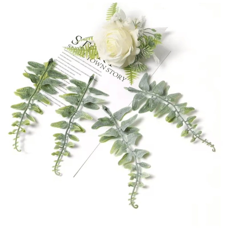 10PCS Artificial Green Leaves DIY Decorative Foliage For Weddings Crafts Home Decor 11