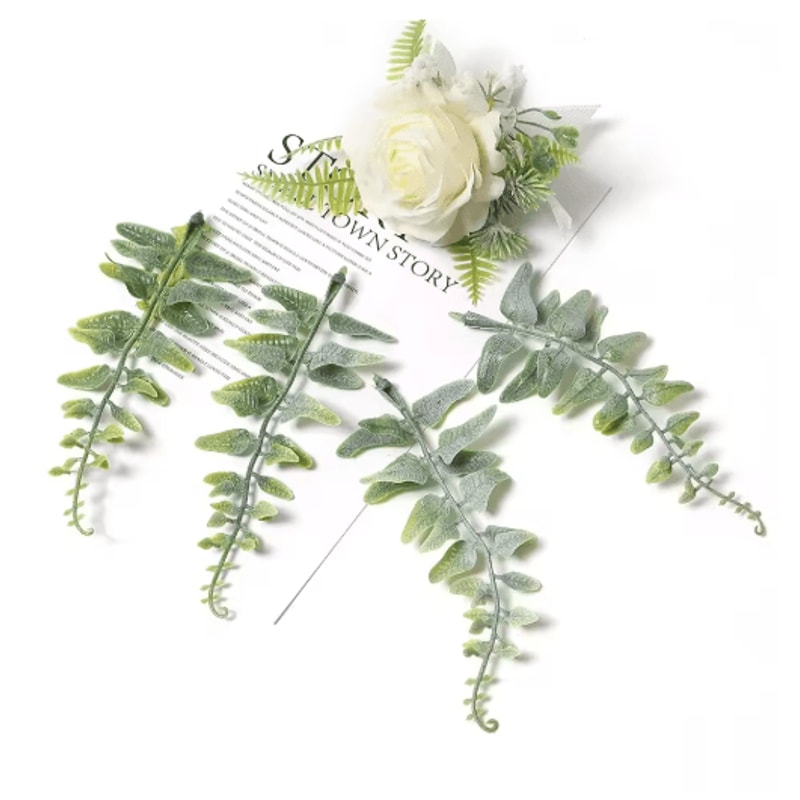 10PCS Artificial Green Leaves DIY Decorative Foliage For Weddings Crafts Home Decor 12