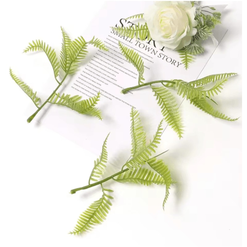 10PCS Artificial Green Leaves DIY Decorative Foliage For Weddings Crafts Home Decor 17