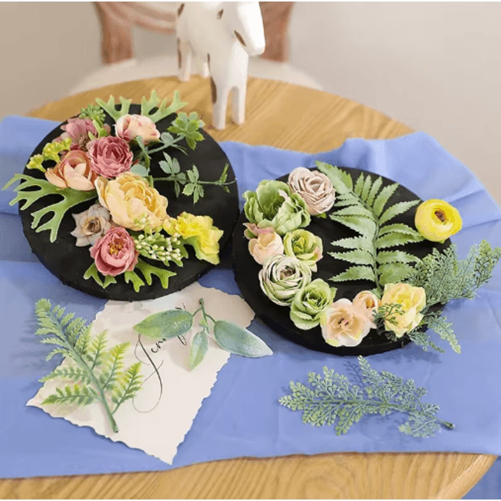 10PCS Artificial Green Leaves DIY Decorative Foliage For Weddings Crafts Home Decor 19