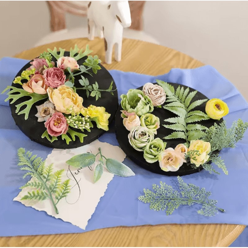 10PCS Artificial Green Leaves DIY Decorative Foliage For Weddings Crafts Home Decor 19