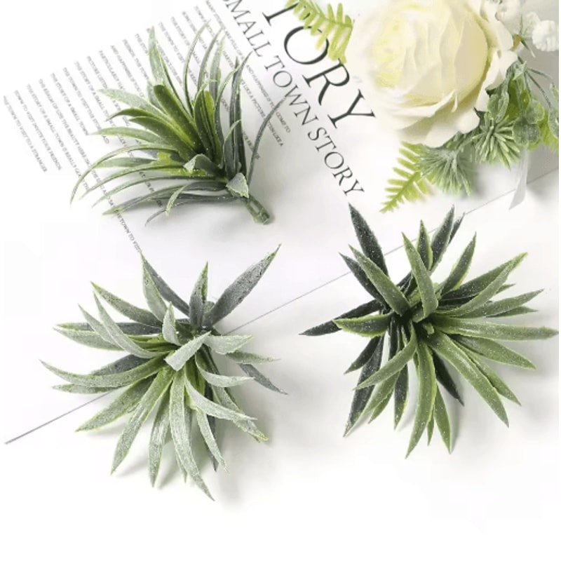 10PCS Artificial Green Leaves DIY Decorative Foliage For Weddings Crafts Home Decor 6