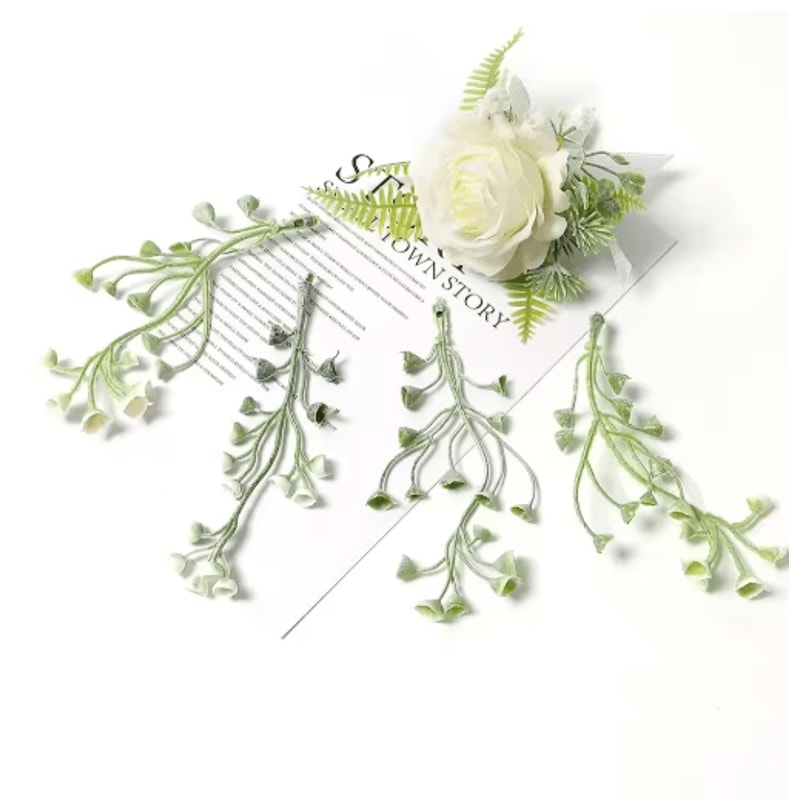 10PCS Artificial Green Leaves DIY Decorative Foliage For Weddings Crafts Home Decor 8