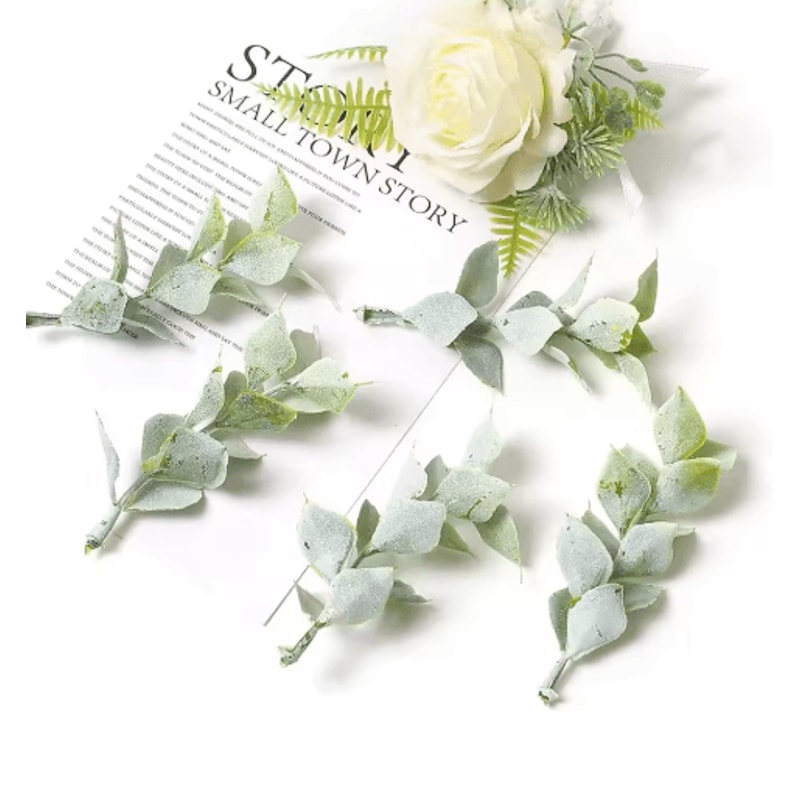 10PCS Artificial Green Leaves DIY Decorative Foliage For Weddings Crafts Home Decor 9