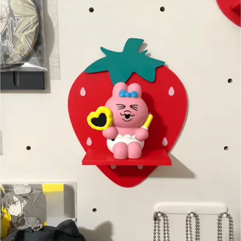 Kawaii Pudding Figurine Set Cute Anime Pegboard Shelf Display Decor 2025 Design 24