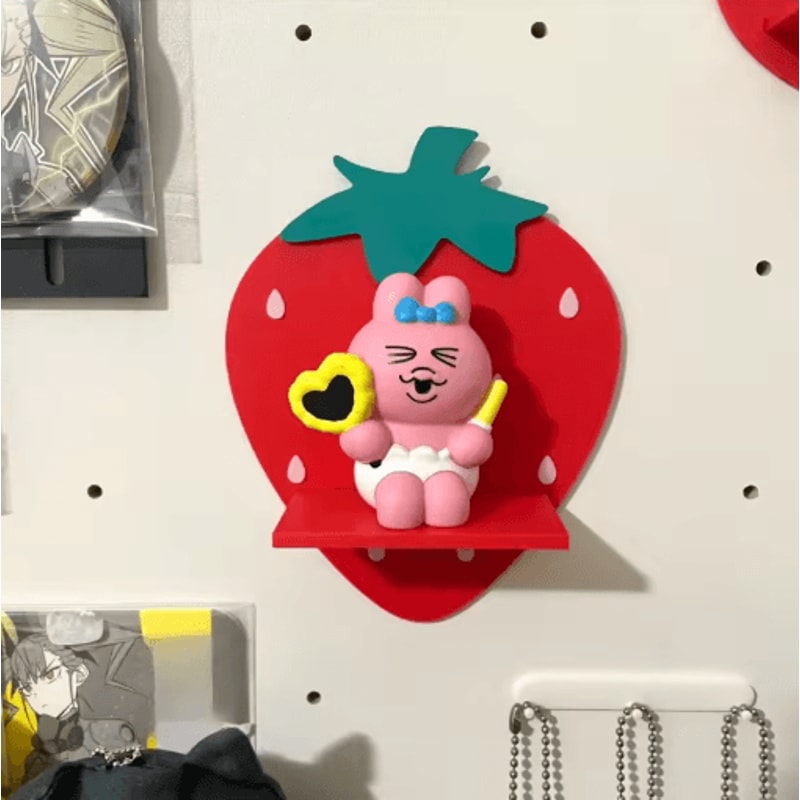 Kawaii Pudding Figurine Set Cute Anime Pegboard Shelf Display Decor 2025 Design 24