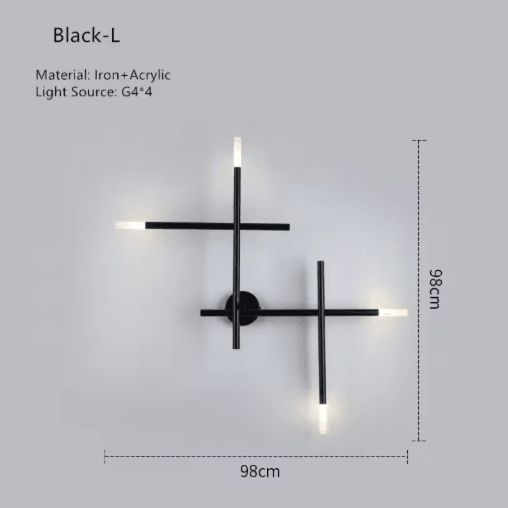 Nordic Cross LED Wall Sconce Minimalist Modern Wall Lamp For Living Room Bedside 1