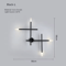 Nordic Cross LED Wall Sconce Minimalist Modern Wall Lamp For Living Room Bedside 1
