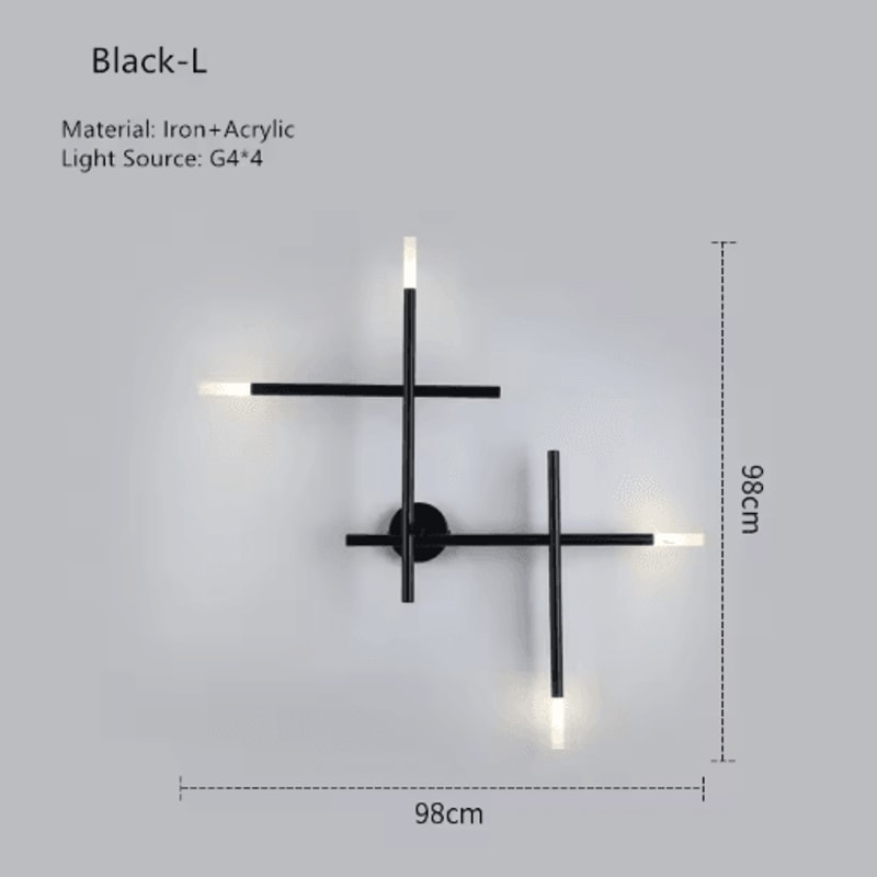 Nordic Cross LED Wall Sconce Minimalist Modern Wall Lamp For Living Room Bedside 1