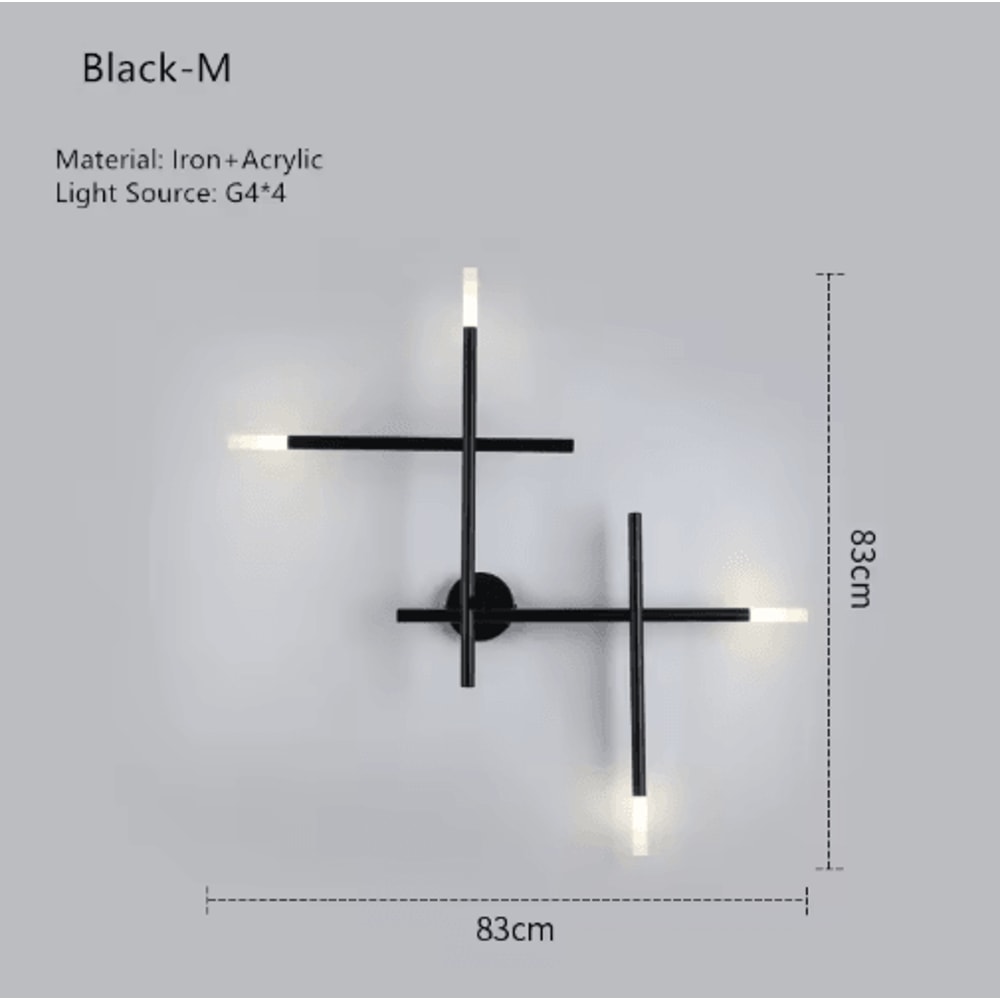 Nordic Cross LED Wall Sconce Minimalist Modern Wall Lamp For Living Room Bedside 3