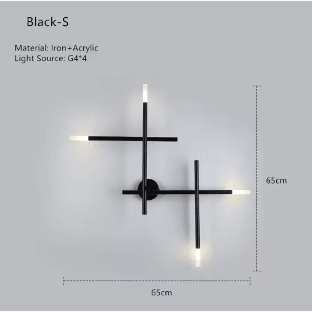 Nordic Cross LED Wall Sconce Minimalist Modern Wall Lamp For Living Room Bedside 5