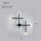 Nordic Cross LED Wall Sconce Minimalist Modern Wall Lamp For Living Room Bedside 5