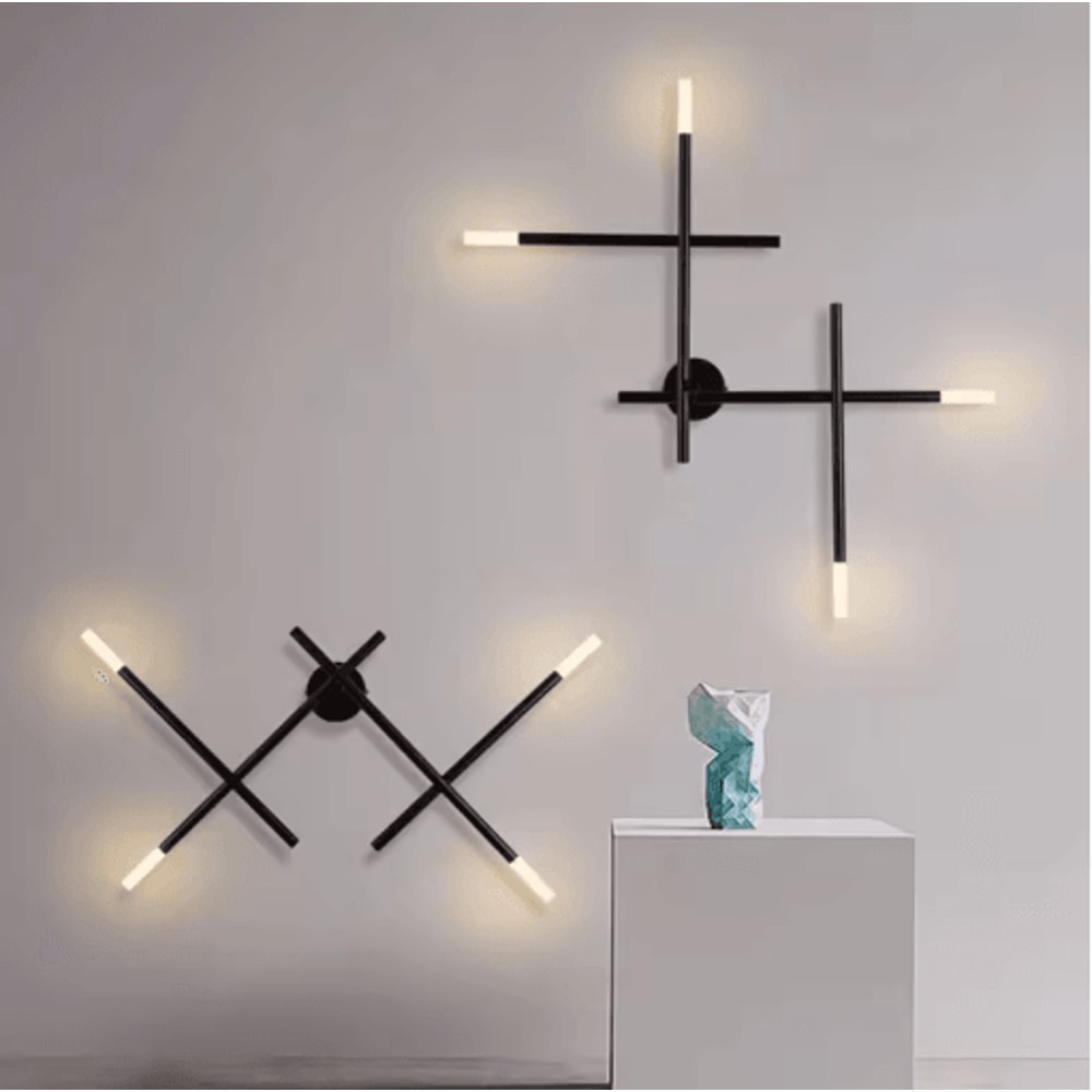 Nordic Cross LED Wall Sconce Minimalist Modern Wall Lamp For Living Room Bedside 0