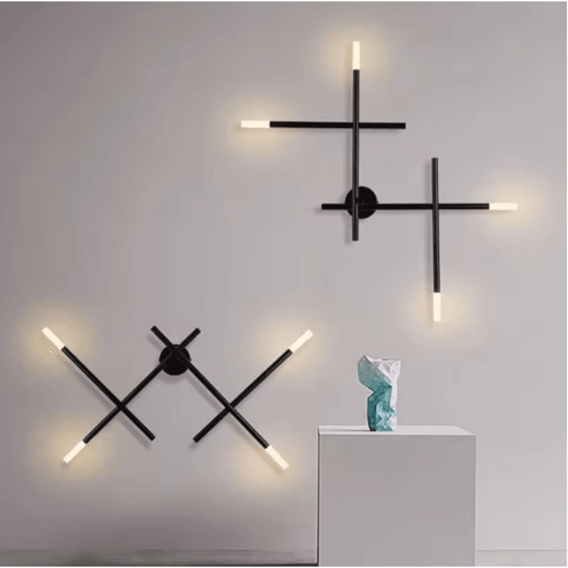 Nordic Cross LED Wall Sconce Minimalist Modern Wall Lamp For Living Room Bedside 0