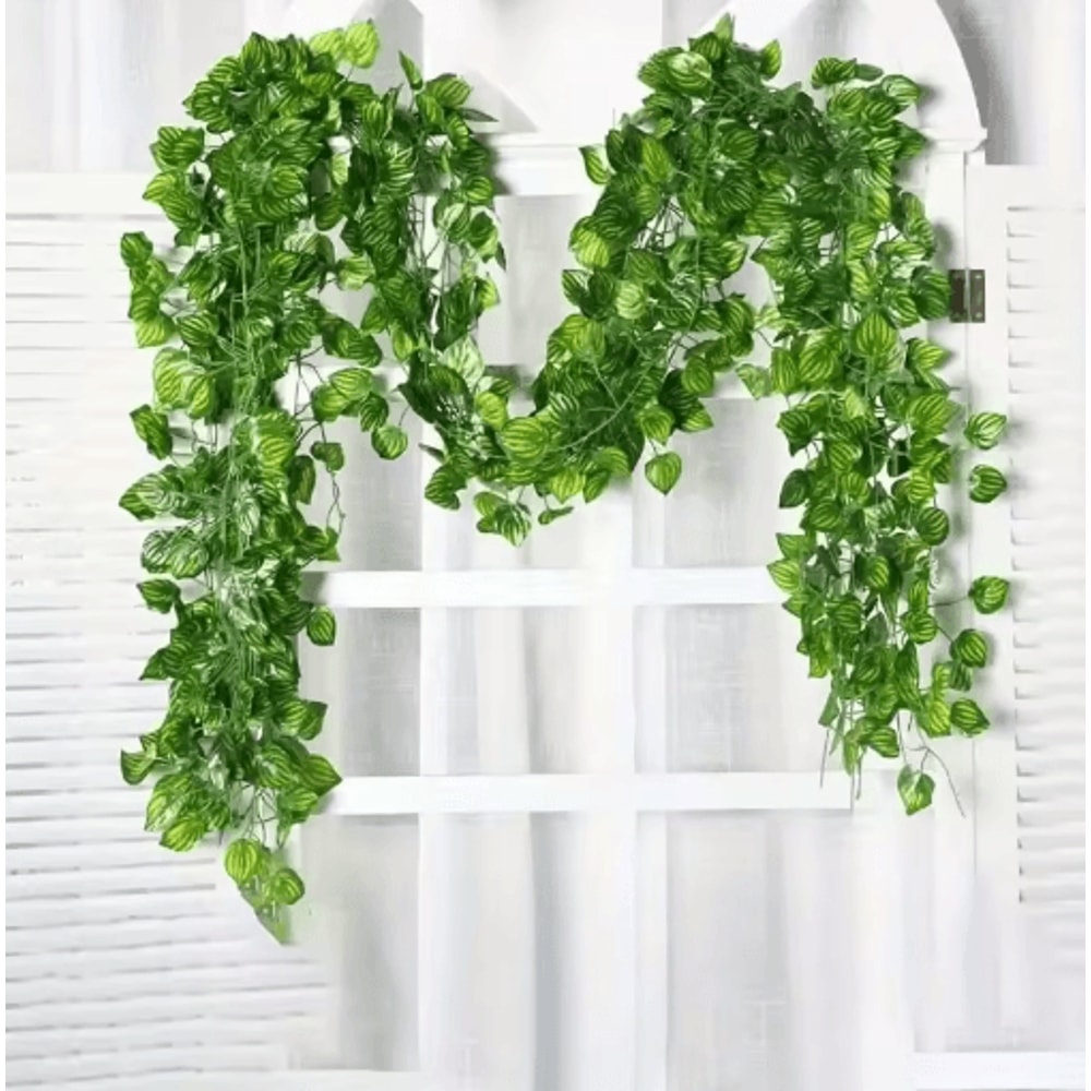Artificial Ivy Leaf Garland Lush Hanging Vines For Home Kitchen Wedding Decor 0