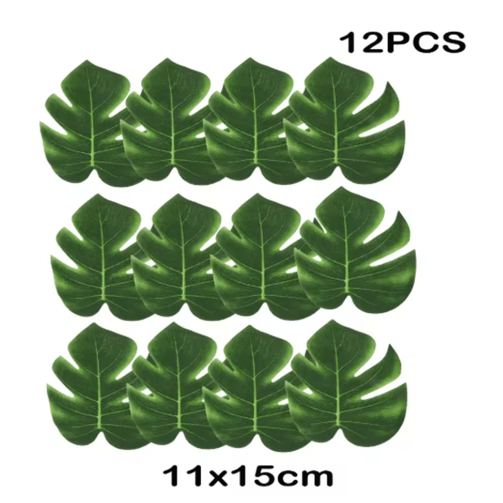 Artificial Tropical Palm Leaves Luau Jungle Theme Party Decor For Events Home Styling 10