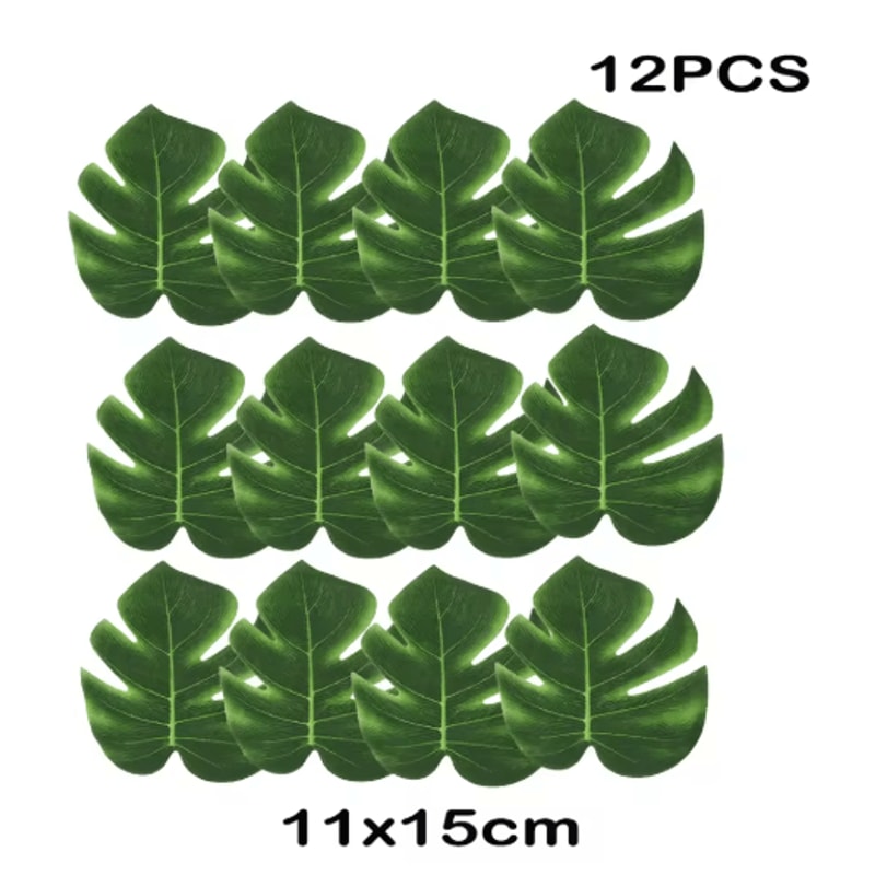 Artificial Tropical Palm Leaves Luau Jungle Theme Party Decor For Events Home Styling 10