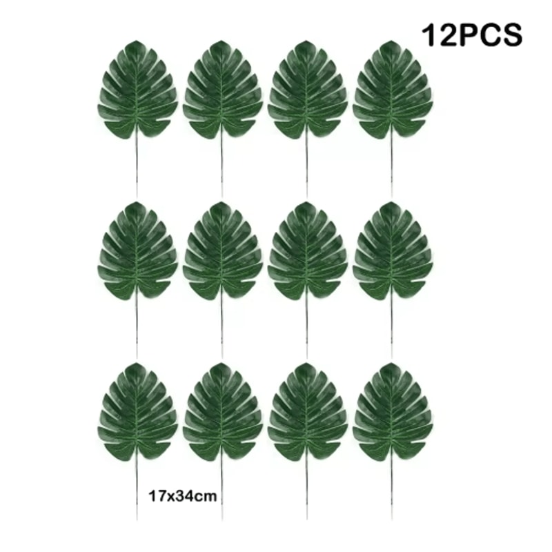 Artificial Tropical Palm Leaves Luau Jungle Theme Party Decor For Events Home Styling 3
