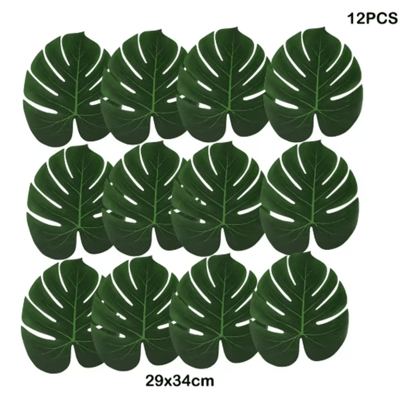 Artificial Tropical Palm Leaves Luau Jungle Theme Party Decor For Events Home Styling 4