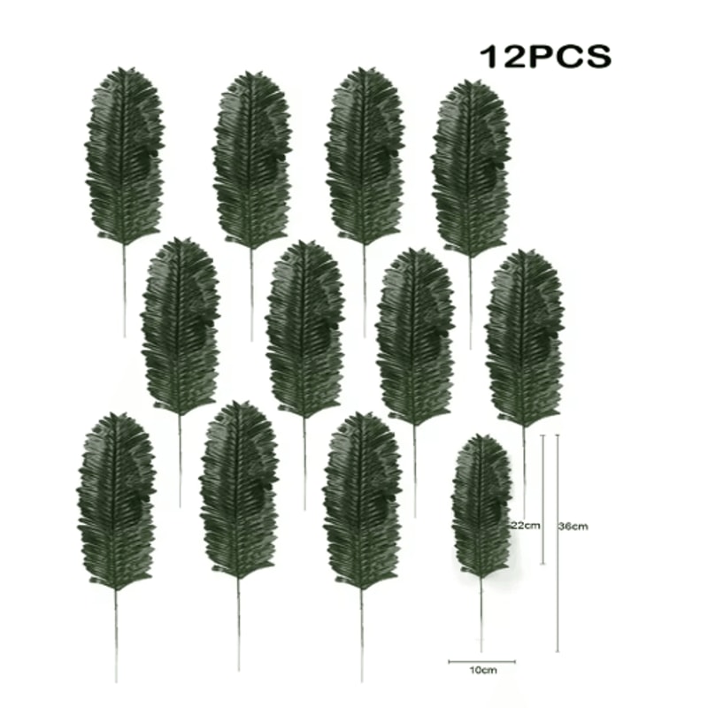 Artificial Tropical Palm Leaves Luau Jungle Theme Party Decor For Events Home Styling 7