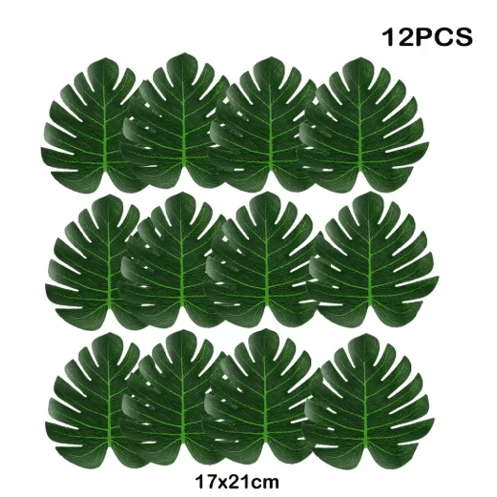Artificial Tropical Palm Leaves Luau Jungle Theme Party Decor For Events Home Styling 8