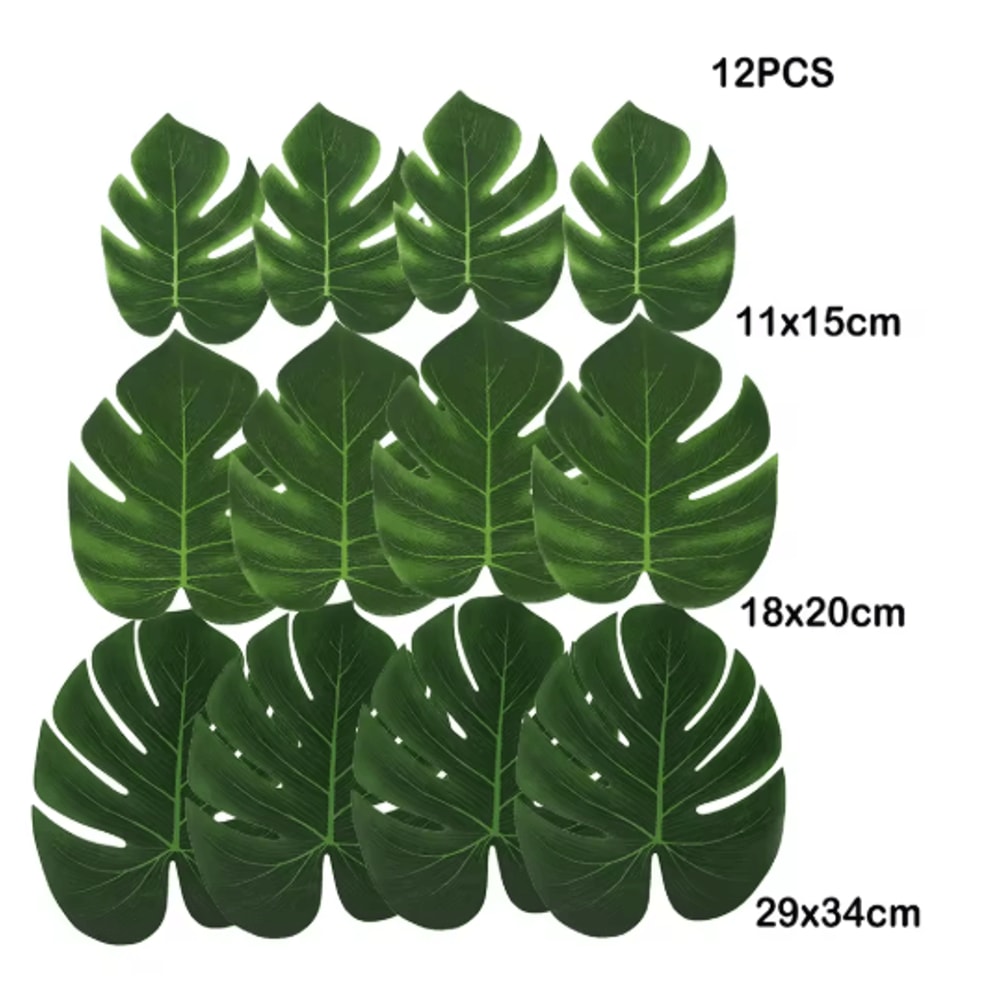 Artificial Tropical Palm Leaves Luau Jungle Theme Party Decor For Events Home Styling 12