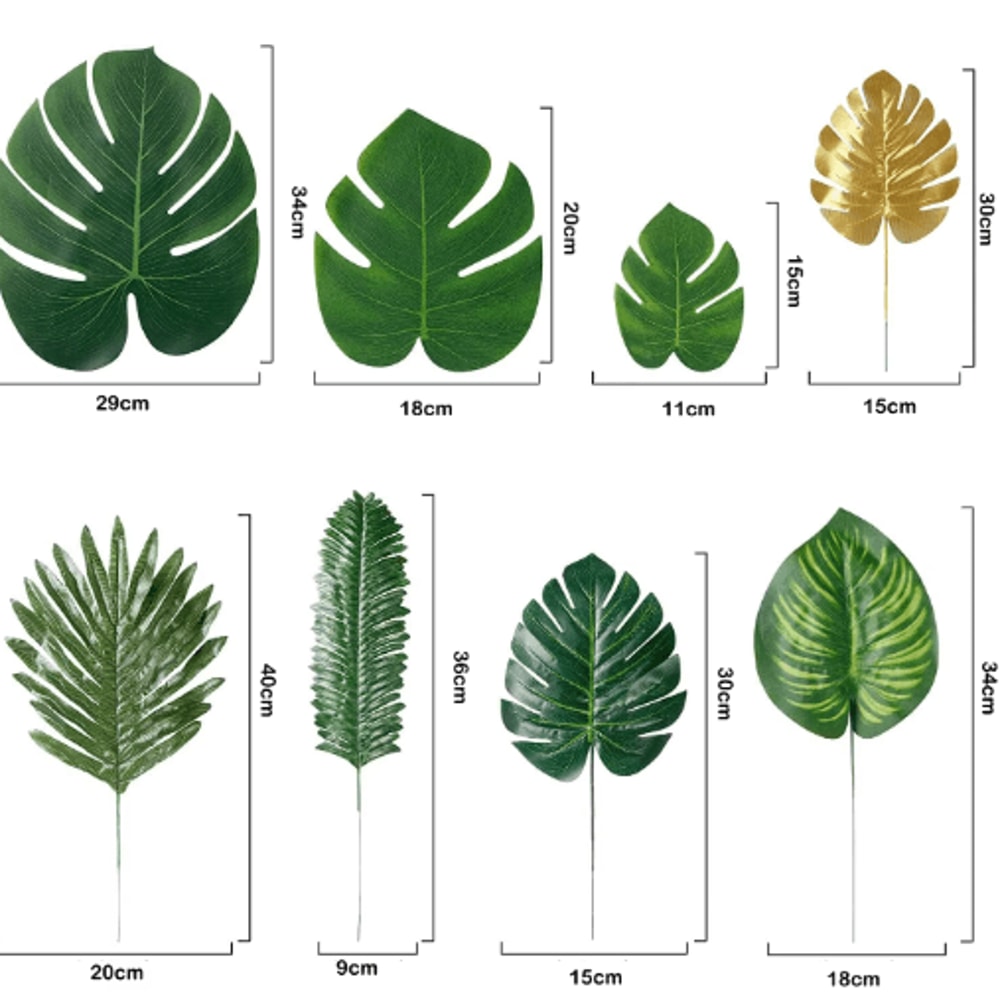 Artificial Tropical Palm Leaves Luau Jungle Theme Party Decor For Events Home Styling 13