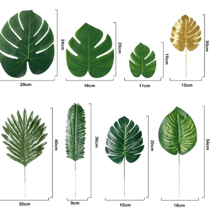 Artificial Tropical Palm Leaves Luau Jungle Theme Party Decor For Events Home Styling 13