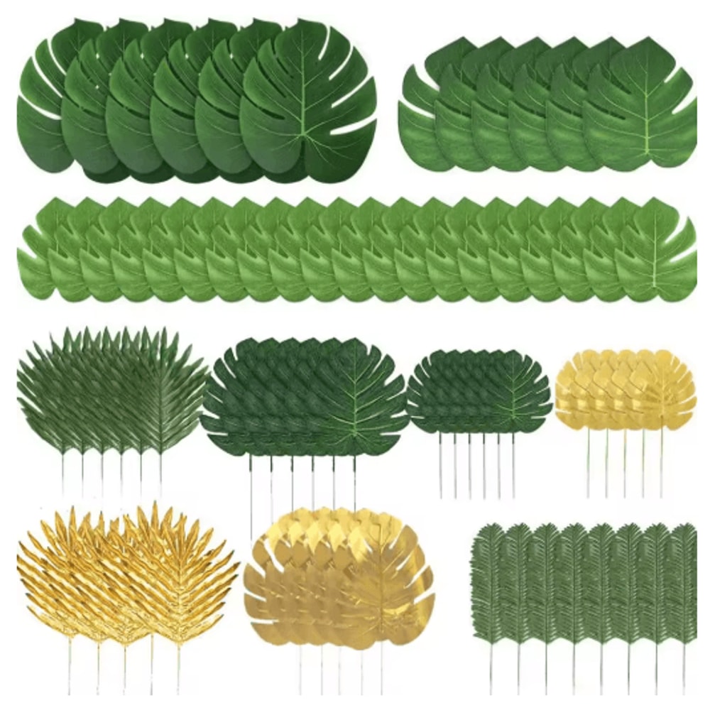 Artificial Tropical Palm Leaves Luau Jungle Theme Party Decor For Events Home Styling 0