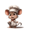 Cute Chef Mouse Wall Sticker Cartoon SelfAdhesive Decor For Kids Room Home Corners 1