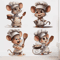 Cute Chef Mouse Wall Sticker Cartoon SelfAdhesive Decor For Kids Room Home Corners 0