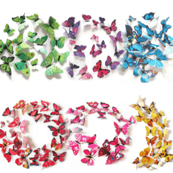 12pcs magnetic butterfly stickers – 3d pvc wall & fridge decor for diy home styling