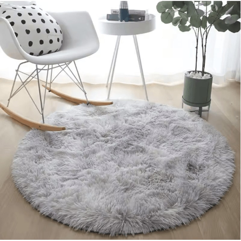 UltraSoft Round Plush Rug For Living Room Kids Bedroom Comfort 1