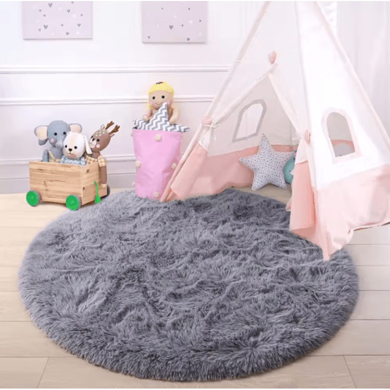 UltraSoft Round Plush Rug For Living Room Kids Bedroom Comfort 5