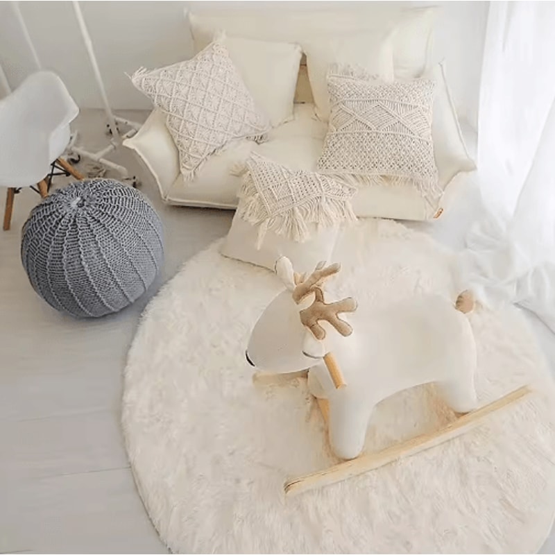 UltraSoft Round Plush Rug For Living Room Kids Bedroom Comfort 7