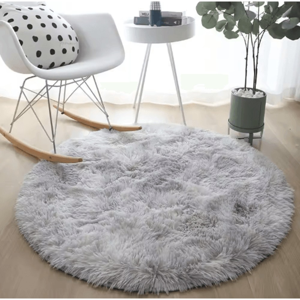 UltraSoft Round Plush Rug For Living Room Kids Bedroom Comfort 8