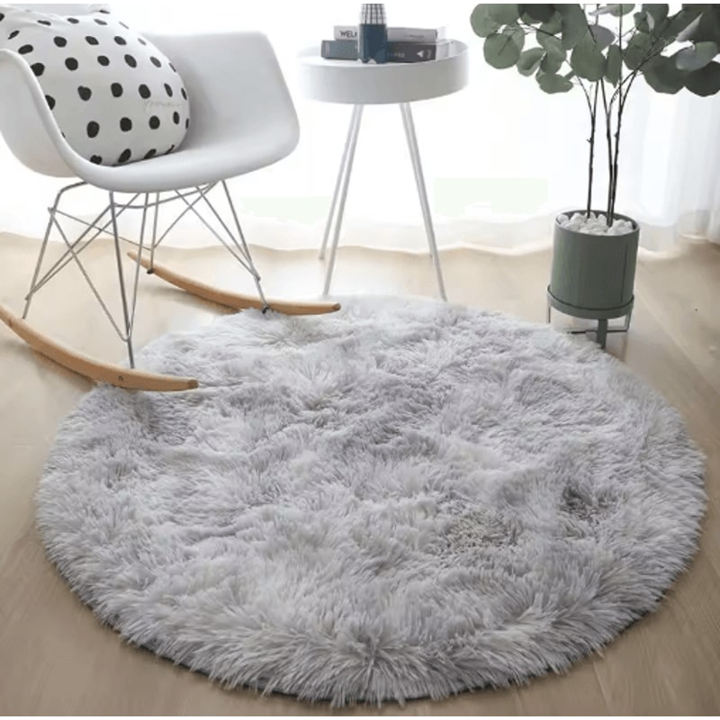 UltraSoft Round Plush Rug For Living Room Kids Bedroom Comfort 8