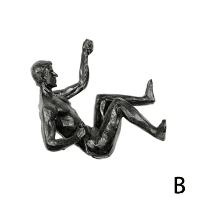 Modern Climbing Man Wall Sculpture Abstract Resin 3D Wall Art Decor 4