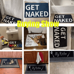 absorbent wooden print door mat – washable non-slip entryway rug