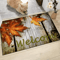 Absorbent Wooden Print Door Mat Washable NonSlip Entryway Rug 2