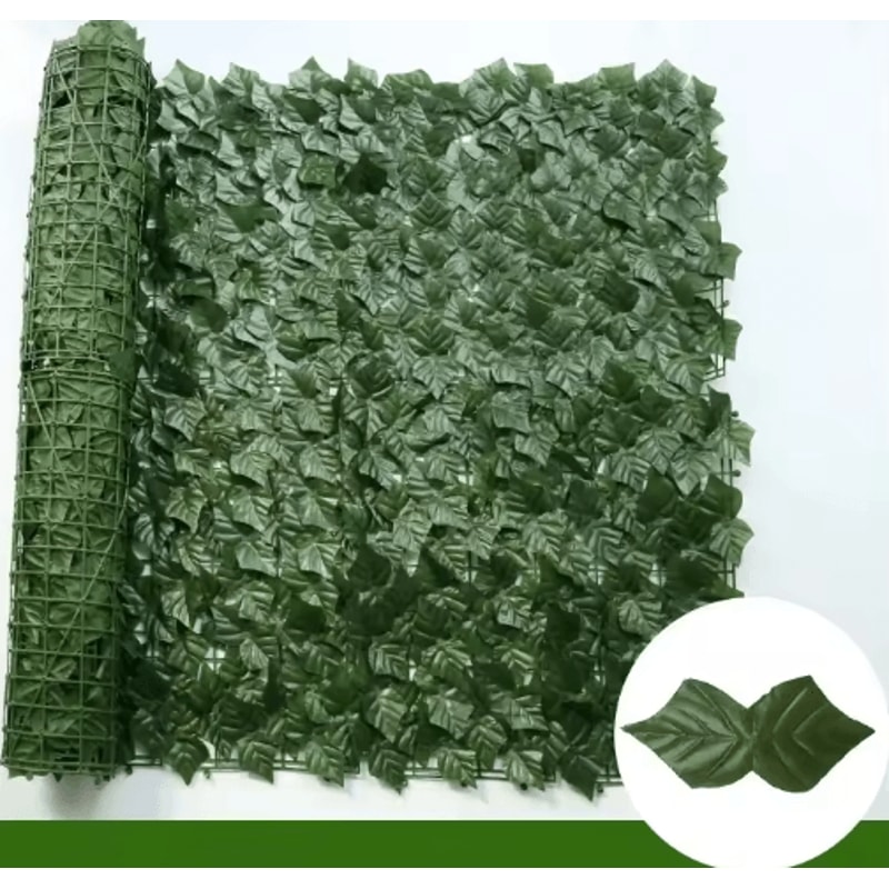 Artificial Ivy Fence Privacy Screen Faux Green Wall Panel For Outdoor Balcony Decor 2