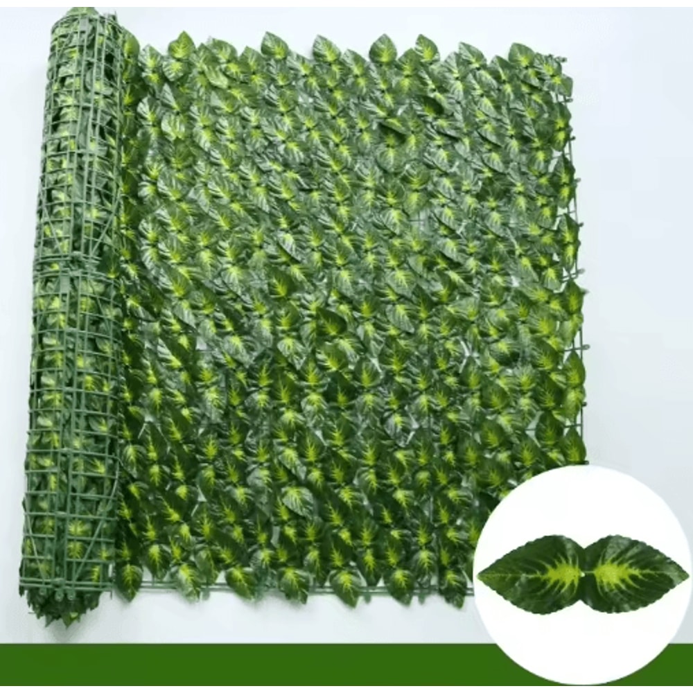 Artificial Ivy Fence Privacy Screen Faux Green Wall Panel For Outdoor Balcony Decor 3
