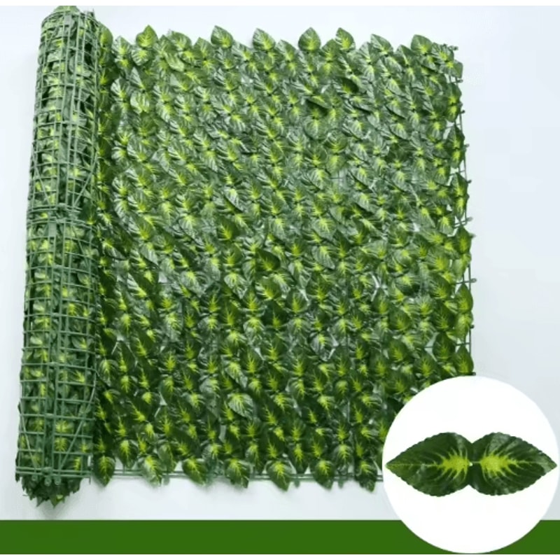 Artificial Ivy Fence Privacy Screen Faux Green Wall Panel For Outdoor Balcony Decor 3